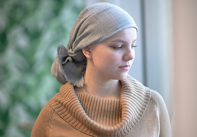 Uma adolescente com câncer